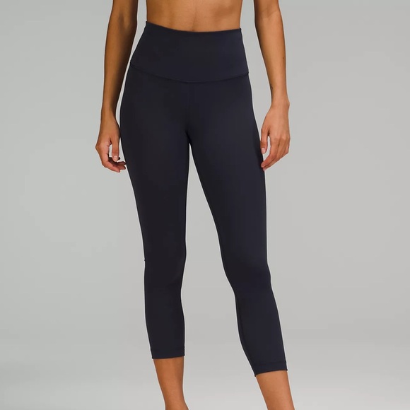 Lululemon Wunder Train High-Rise crop 23” dark navy leggings (size 4) - Picture 1 of 7
